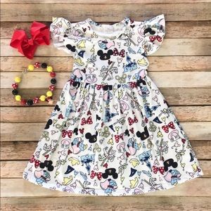Girls Princess Minnie Disney theme dress
